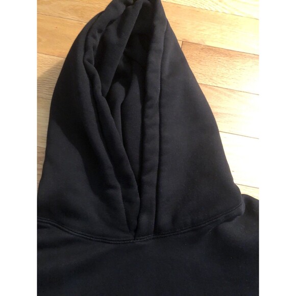 Premium NovaMen Solid Black Hoodie Large Super Soft Heavy Pullover - Picture 3 of 9